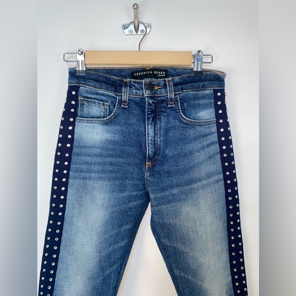 Veronica Beard Ines Rhinestone Jean Size 24 - Picture 4 of 11